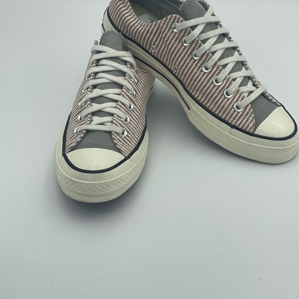 Converse Chuck 70 Hickory Stripe Low Mineral Clay Textile Sneakers- M/8.5 L/10.5